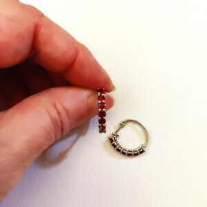 Sterling silver and garnet earrings